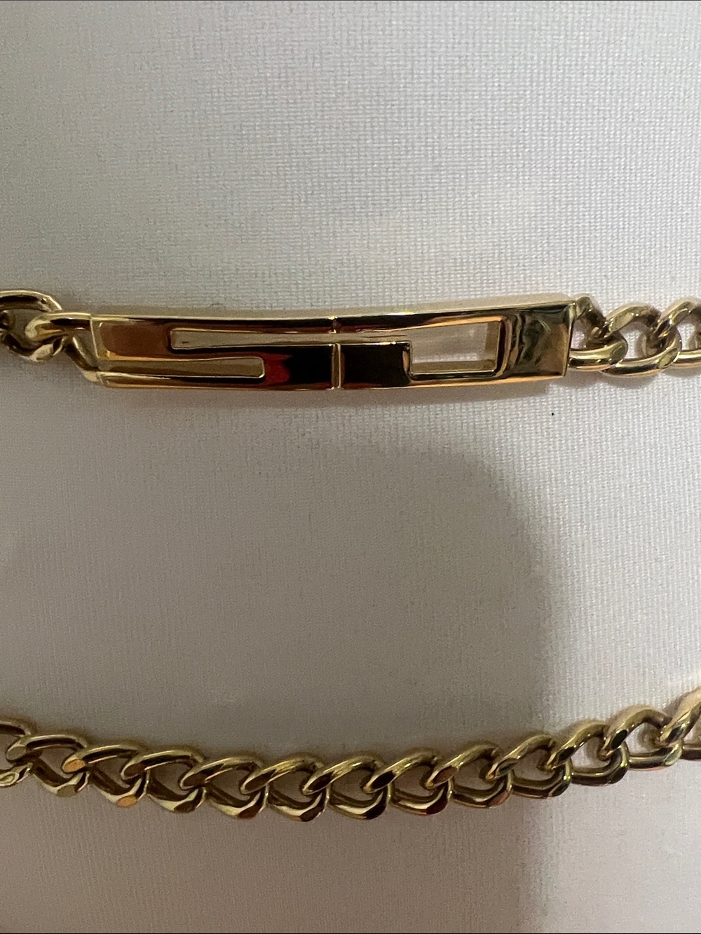 St. John 3-Strand Logo Panel Belt | Elegant Designer Waist Belt - Picture 2 of 4